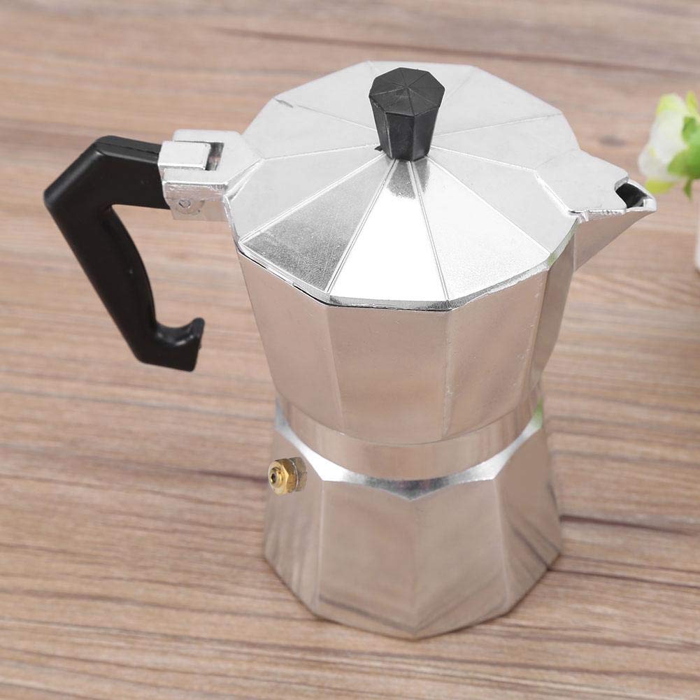 Classic Aluminum Moka Pot Espresso Maker - 2-Cup (100ml) Stovetop Coffee Brewing for Home & Office - Perfect for Espresso, Latte & Cappuccino