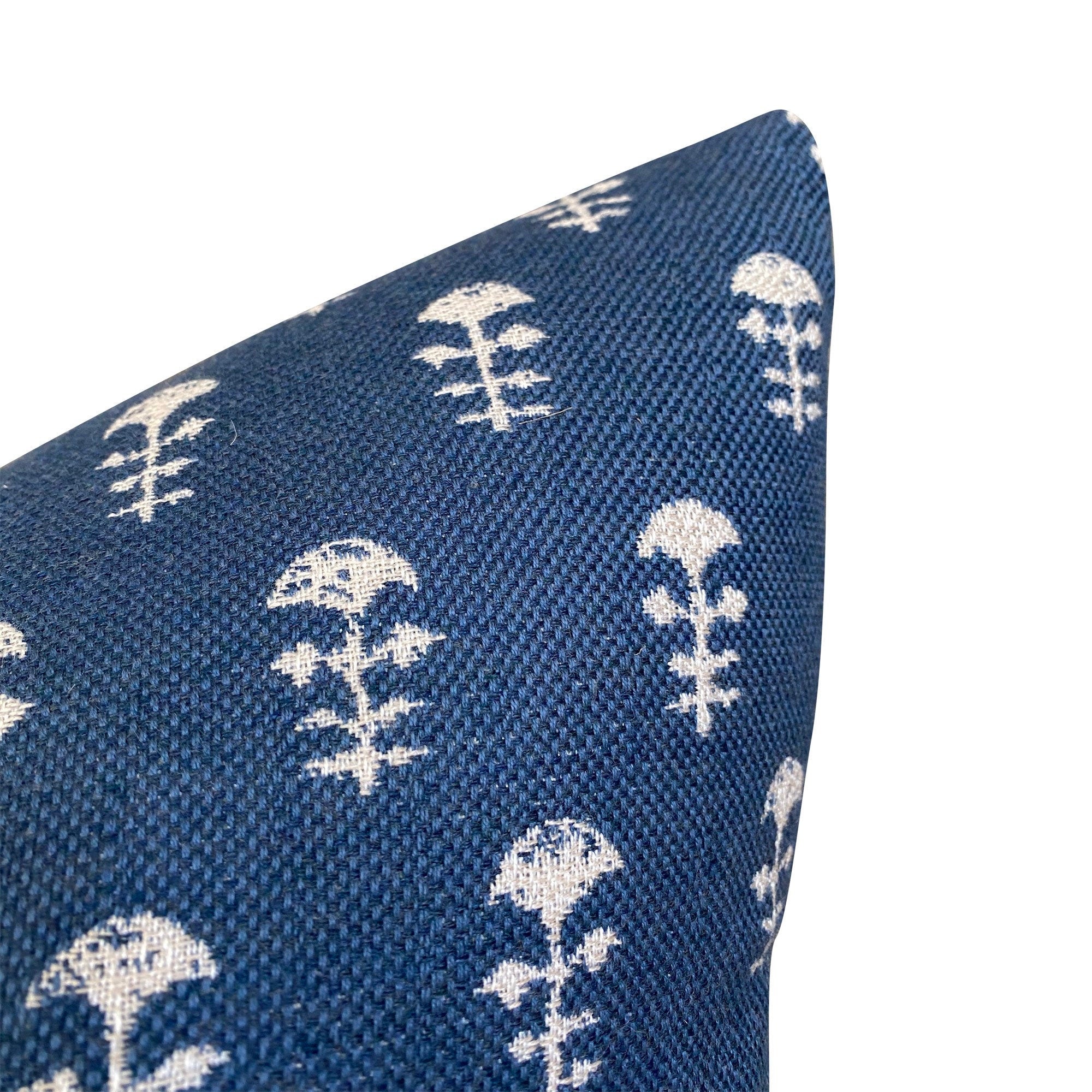 Walter G OUTDOOR Pillow Cover Yukka in Atlantic - Waterproof Decorative Cushion Case for Patio, Garden & Poolside - 18x18 Inch Square Outdoor Throw Pillow Cover