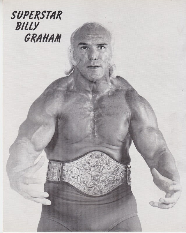 Vintage 1970s WWWF Champion Superstar Billy Graham Promo Photo - Rare Wrestling Memorabilia for Collectors & Fans - Perfect for Man Caves, Sports Bars & Wrestling Displays
