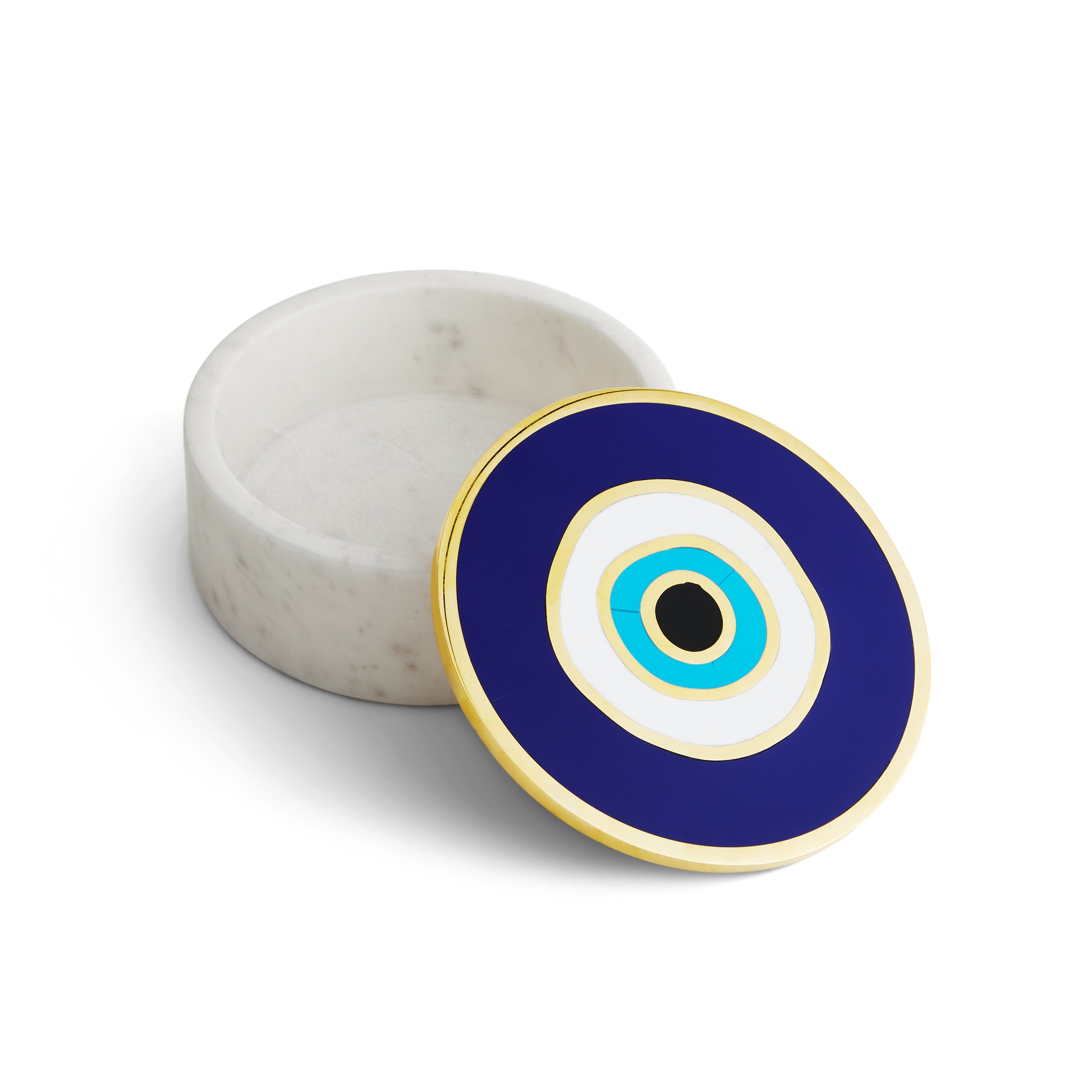 Evil Eye Jewelry Box - Handmade Wooden Storage Box for Necklaces, Rings & Bracelets - Perfect for Home Decor, Gift Giving & Spiritual Protection