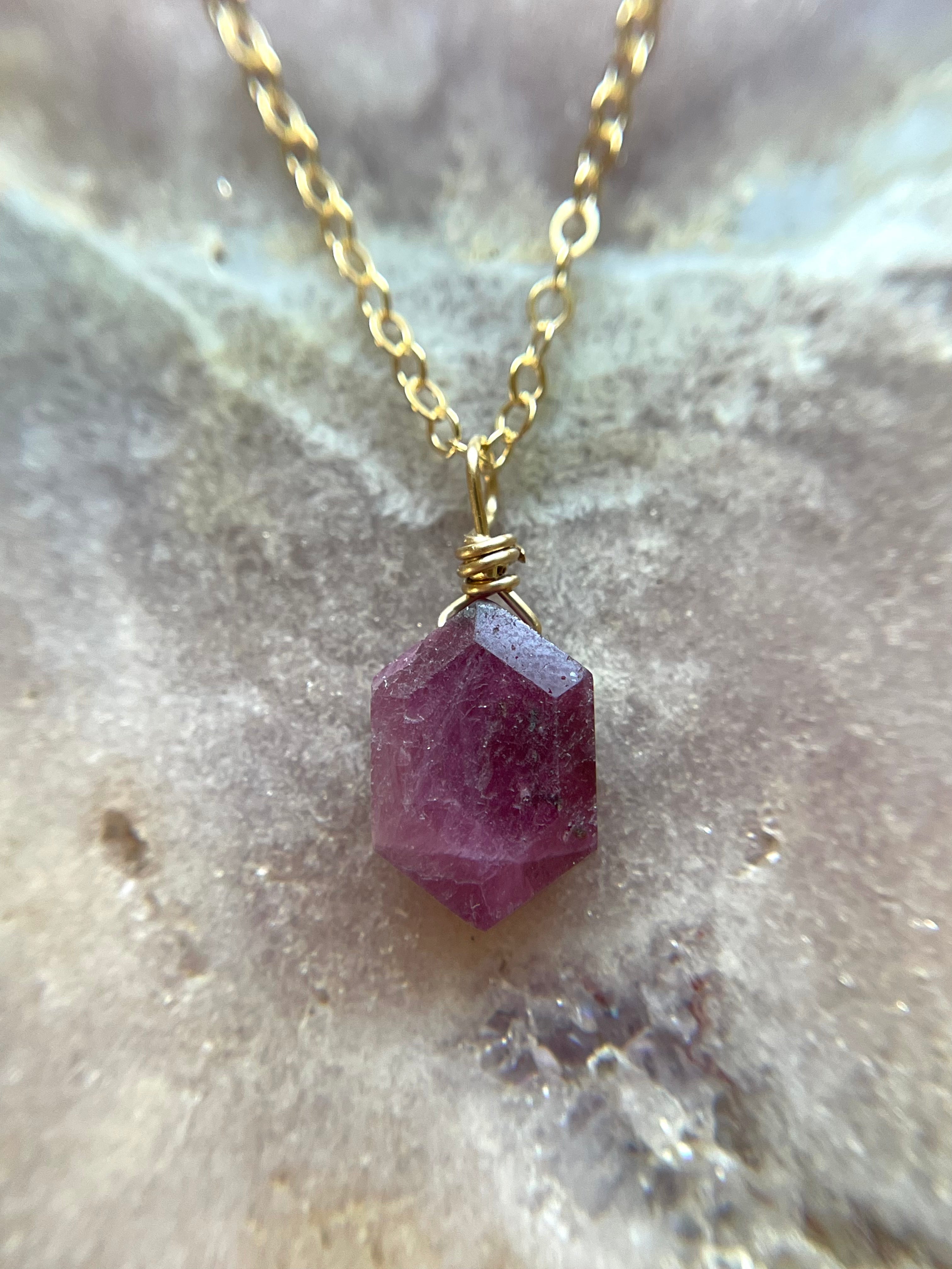 Elegant Ruby Pendant Necklace - July Birthstone Jewelry for Women | Perfect Gift for Birthday, Anniversary & Special Occasions