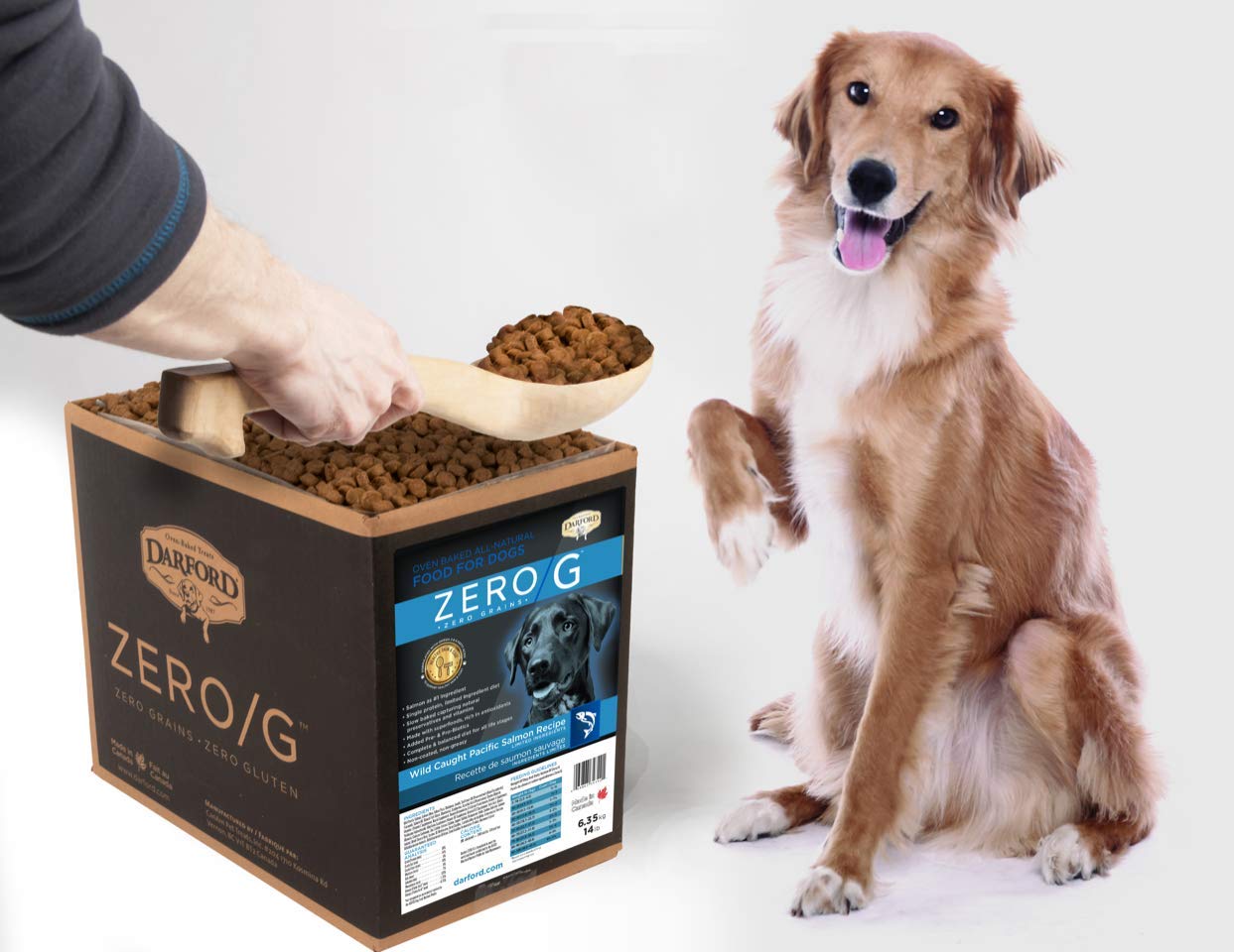 Zero/G Wild Caught Pacific Salmon Oven Baked Dog Food - Grain-Free, High-Protein Recipe for Healthy Skin & Coat | Perfect for Adult Dogs & Puppies at Mealtime or Training Treats