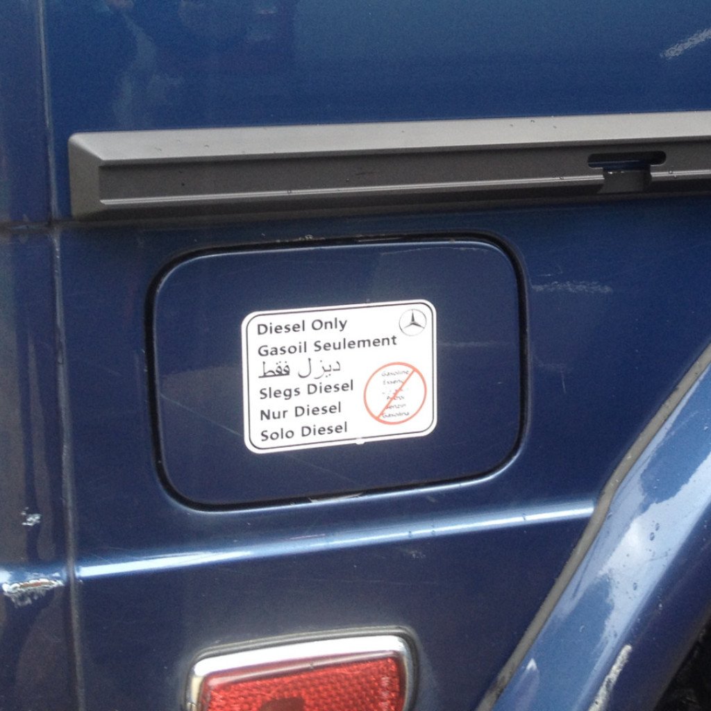Terrawagen Diesel Only Sticker for Mercedes Benz - Perfect for Car Enthusiasts & Vehicle Customization