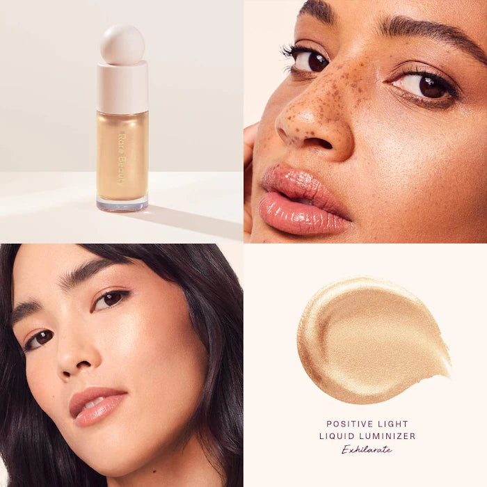 Rare Beauty Positive Light Liquid Highlighter - Glow Boosting Makeup for Dewy Skin | Perfect for Everyday Wear & Special Occasions