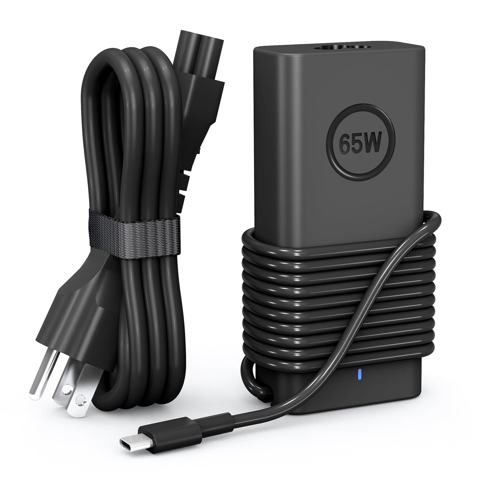 65W USB-C Laptop Charger for Dell XPS 13, Latitude 3000 & 5000 Series - Compatible with Dell 3340 3440 3540 3550 5420 5430 5520 5320 5340 5440 5550 7440 7490 7640 7410 7310 2-in-1 9440 - Includes Power Cord - Perfect for Home, Office & Travel Use