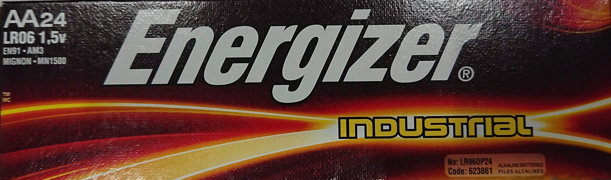 Energizer EN91 Industrial Alkaline AA Batteries (144 Count Bulk Pack) - Long-Lasting Power for Smoke Detectors, Toys & Electronics - Made in USA/Singapore
