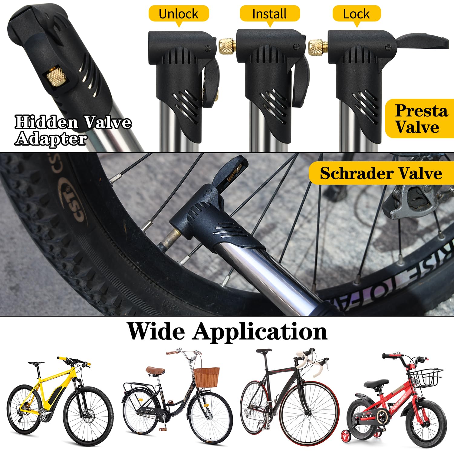 16-in-1 Bike Repair Kit with Tire Pump - Portable Bicycle Tool Kit for Mountain & Road Bikes - Includes 4mm/5mm Allen Wrenches & Tire Repair Tools - Perfect for Camping, Travel & Emergency Roadside Bike Maintenance