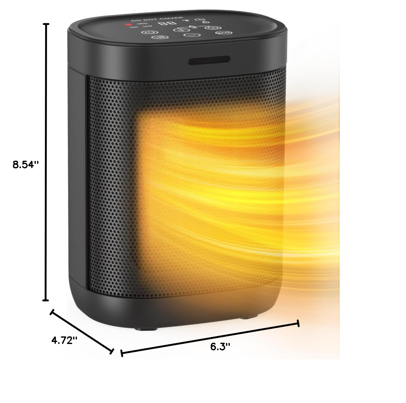 1500W Fast Heating Ceramic Space Heater with Thermostat & 24H Timer - Overheat & Tip-over Protection - Quiet Electric Heater for Office, Bedroom, Living Room - Perfect for Winter Home & Workspace Warmth