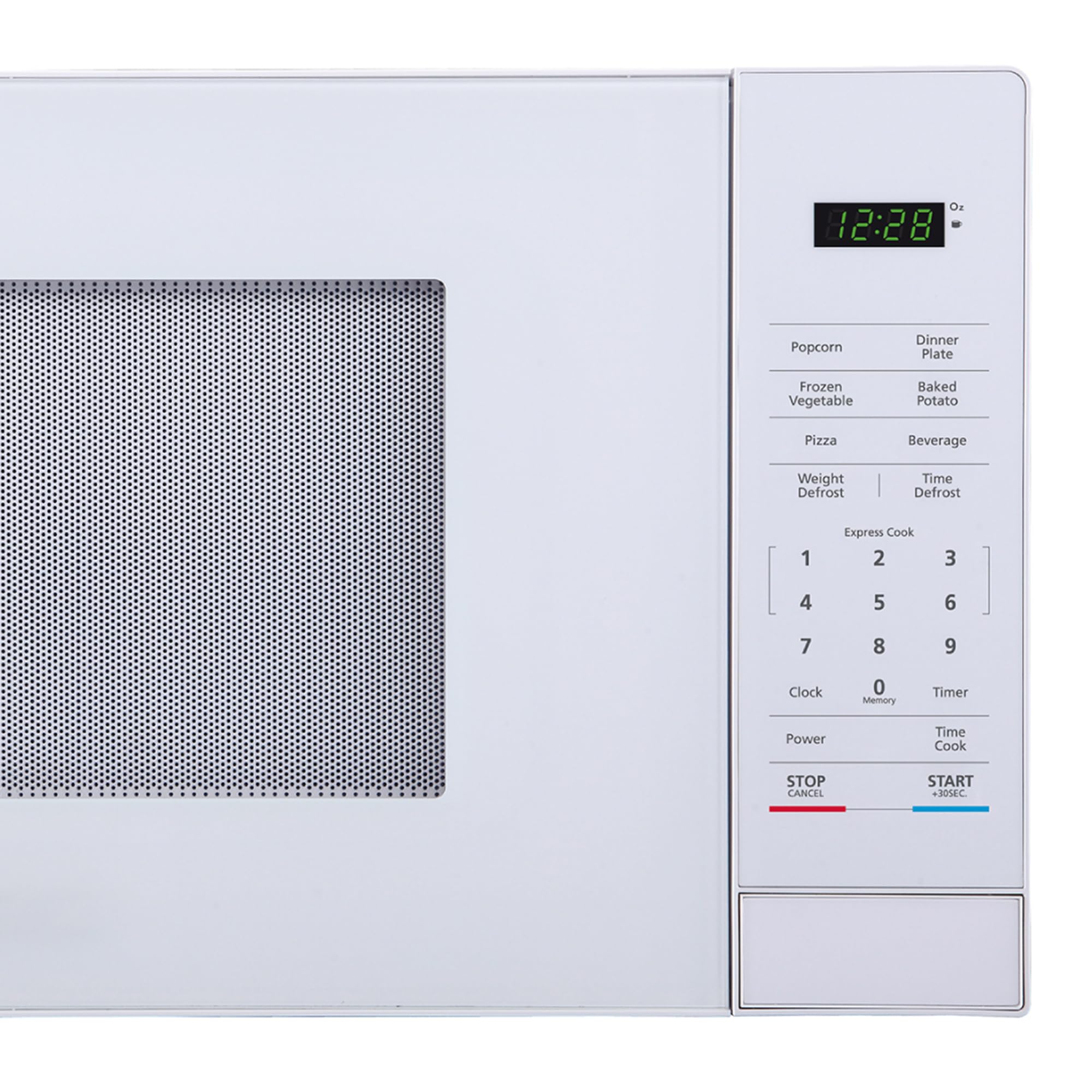 Magic Chef 1000W Compact Countertop Microwave Oven - 1.1 Cu Ft Small White Microwave for Dorm, Office & Kitchen - Fast Cooking & Reheating