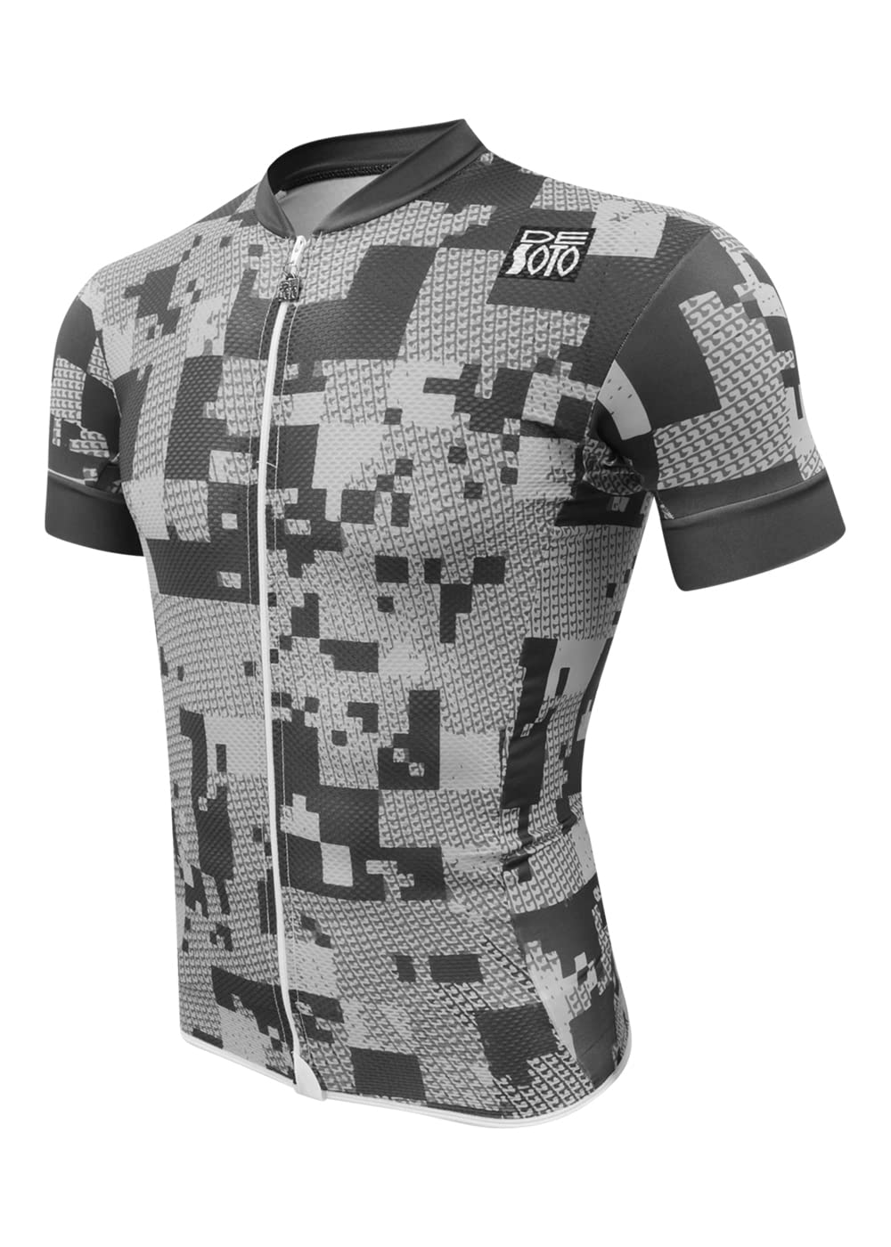 De Soto Skin Cooler Full Zip Tri Top Short Sleeve Cycling Jersey - Moisture Wicking UV Protection for Men & Women - Perfect for Road Biking, Triathlons & Outdoor Sports