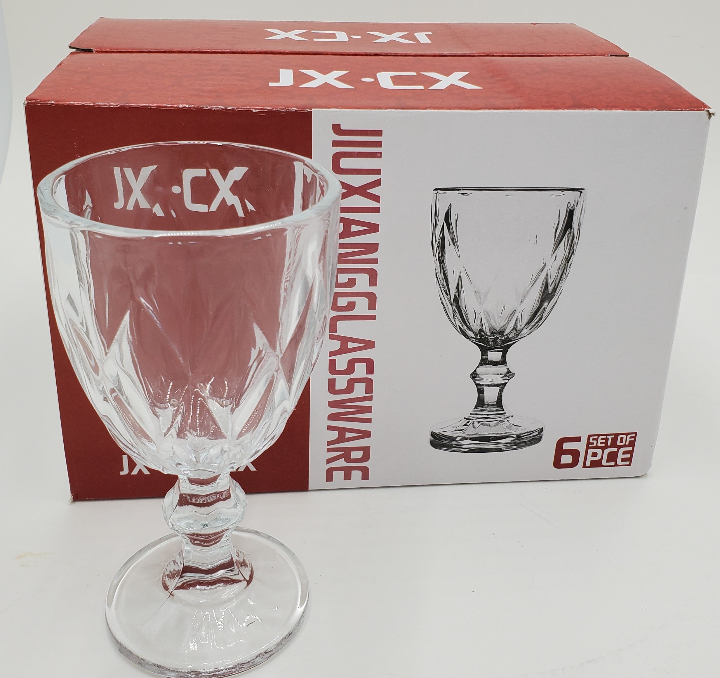 6-Piece Set of Elegant Stemmed Wine Glasses - Perfect for Dinner Parties, Weddings & Home Entertaining