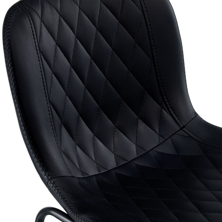 Adrien Upholstered Counter Height Bar Stool - Black - Modern Kitchen Island & Breakfast Nook Seating