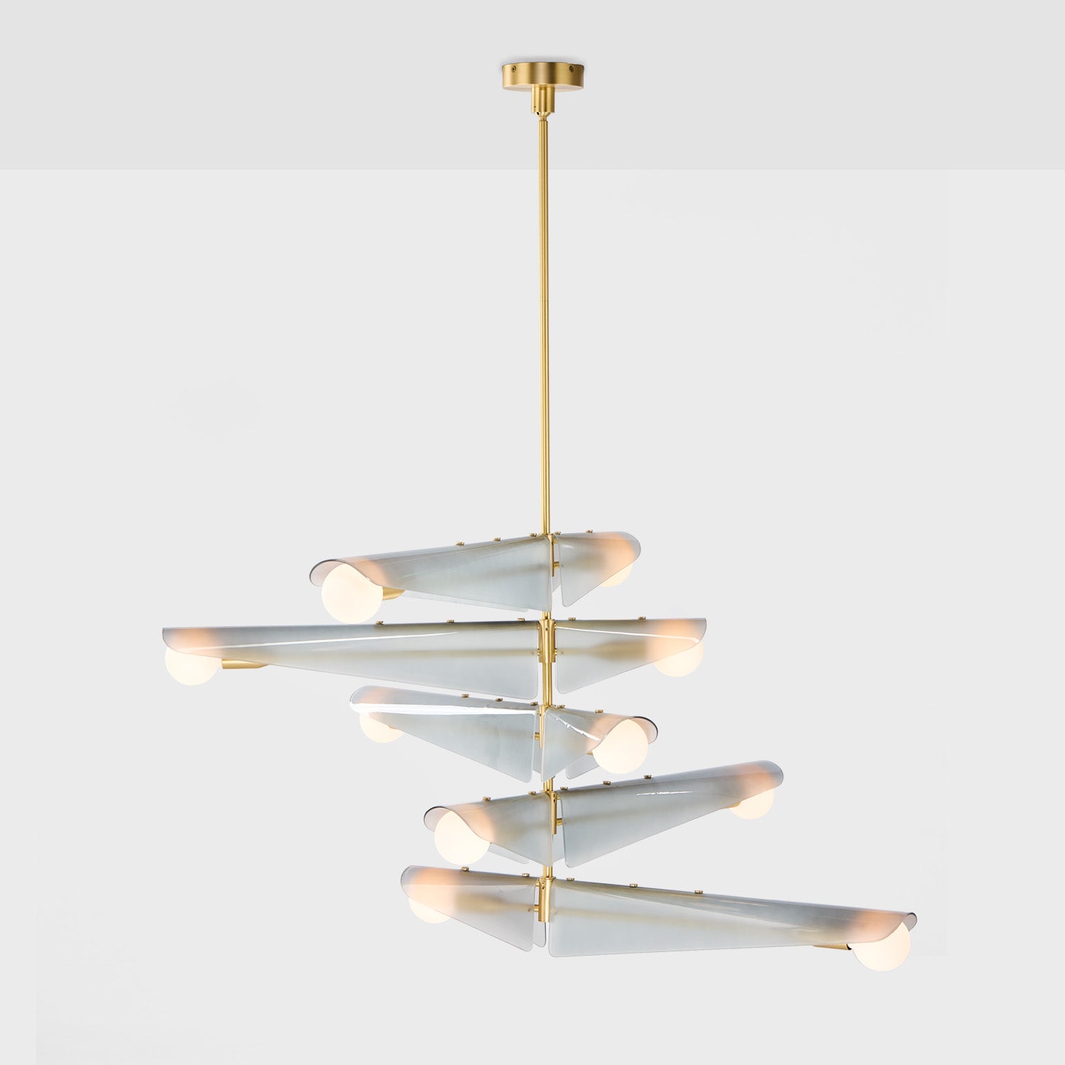 5-Tier Sycamore Chandelier in Dawn Grey - Elegant Rustic Lighting for Dining Room, Living Room, and Bedroom Decor