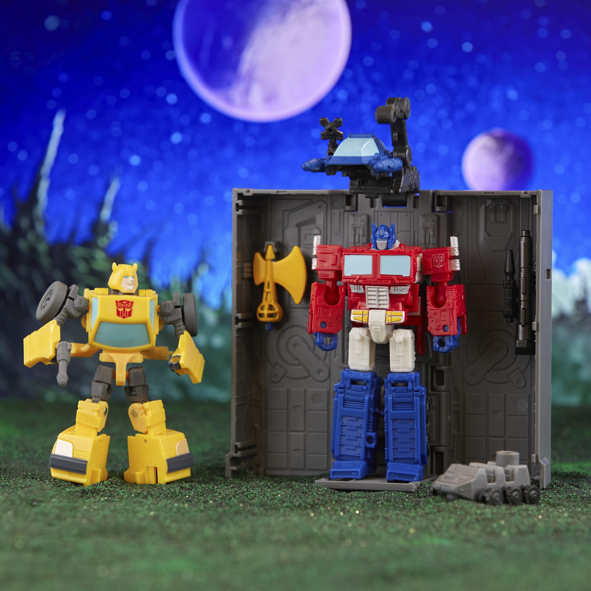 Transformers Toys Legacy Evolution Core Class Optimus Prime & Bumblebee Action Figures - 3.5-inch Collectible Robot Toys for Kids Ages 8+ | Perfect for Playtime, Display & Gifts for Transformers Fans