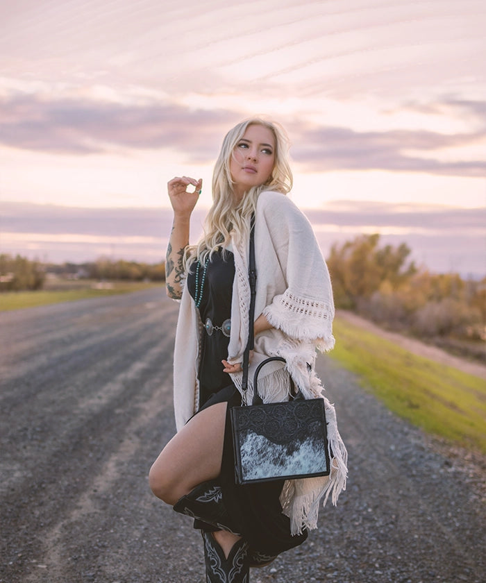 Trinity Ranch Embossed Floral Concealed Carry Tote Bag for Women - Stylish CCW Purse with Hidden Gun Pocket - Perfect for Everyday Carry, Travel & Personal Protection