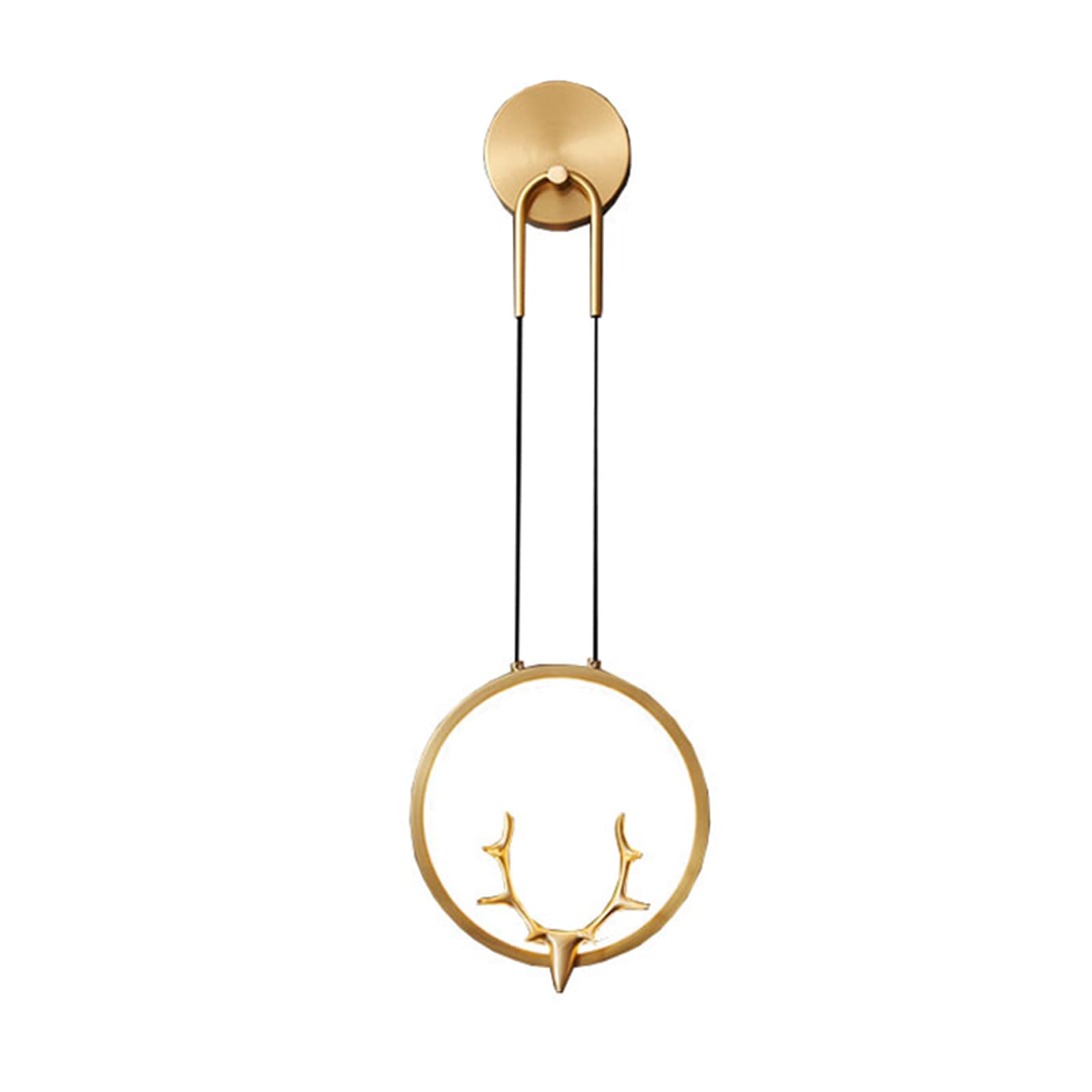 GYAM Modern Antler Wall Sconce - Brass Bedside Lamp for Living Room, Bedroom & Hallway | Elegant Lighting Fixture for Home Decor & Ambient Atmosphere