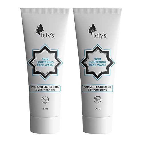 Lelys Skin Brightening Facial Cleanser - Travel Size (20g) Pack of 2 | Gentle Exfoliating Face Wash for Even Skin Tone | Perfect for Travel, Gym & Daily Skincare Routine