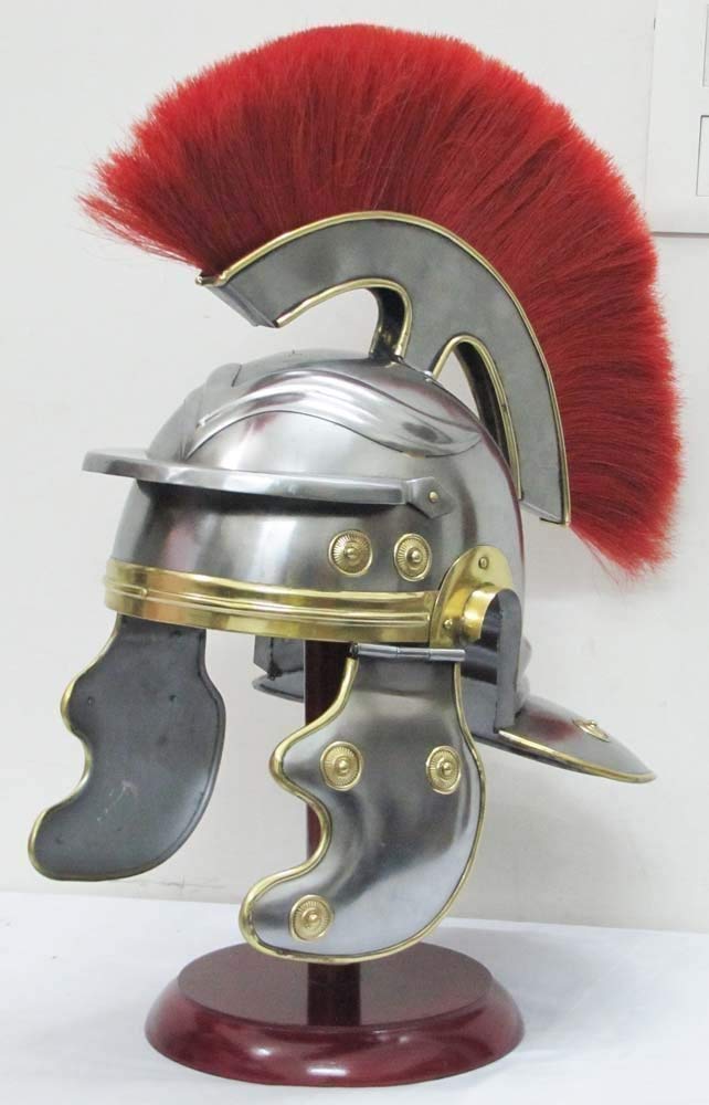 Authentic Roman Centurion Helmet - Medieval & Halloween Costume Accessory for Cosplay, Historical Reenactment, and Themed Parties