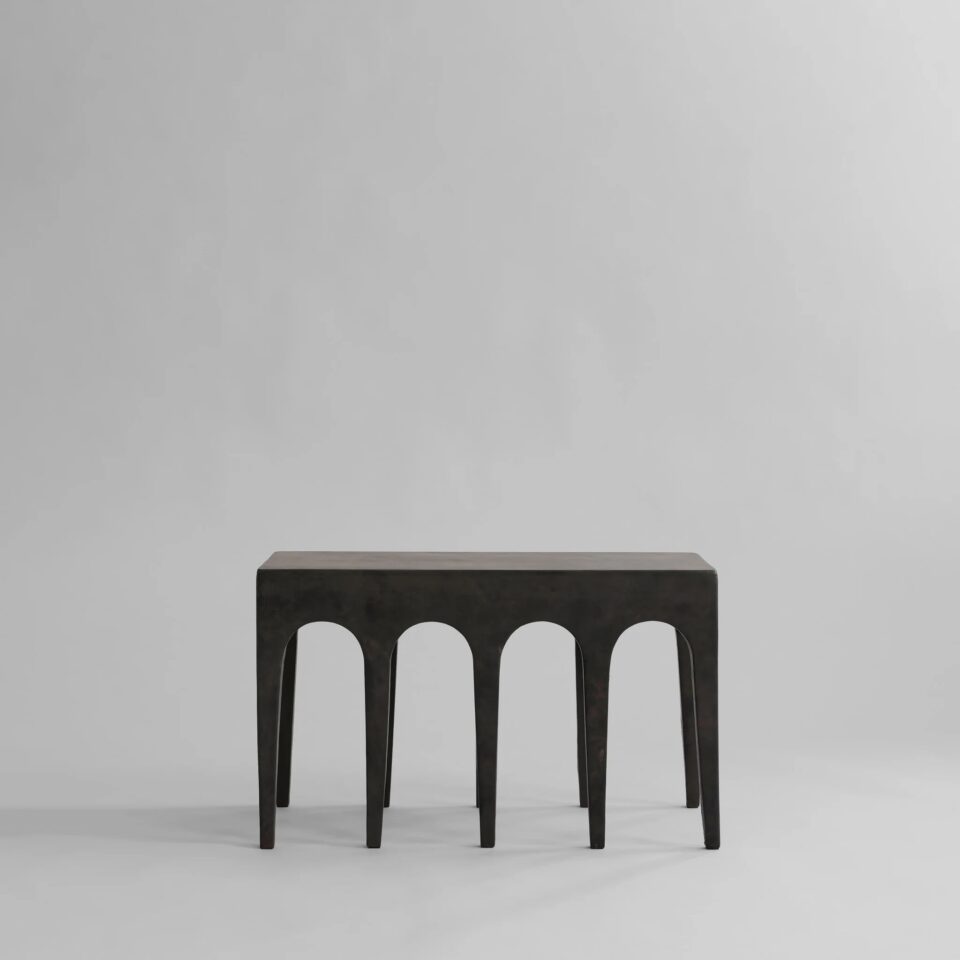 PRE ORDER 101 COPENHAGEN Bow Bench - Modern Wooden Coffee Table with Storage Shelf - Perfect for Living Room, Bedroom or Office Decor