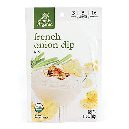 Organic French Onion Dip Mix - Gluten Free, Non-GMO, USDA Certified (1.1 oz, Pack of 3) | Perfect for Parties, Snacks & Healthy Dips