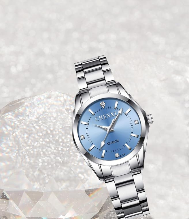 Gosasa Women's Classic Stainless Steel Quartz Watch - Waterproof & Luminous for Business & Casual Wear