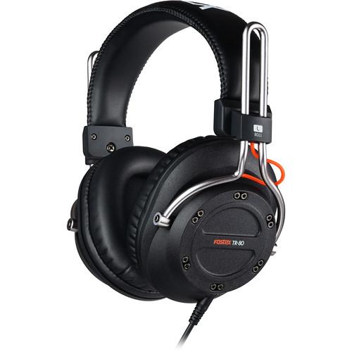 Fostex TR-80 Professional Studio Headphones - Closed Back, 80 Ohm Impedance for Recording, Mixing & Music Production | Perfect for Home Studios & Podcasting