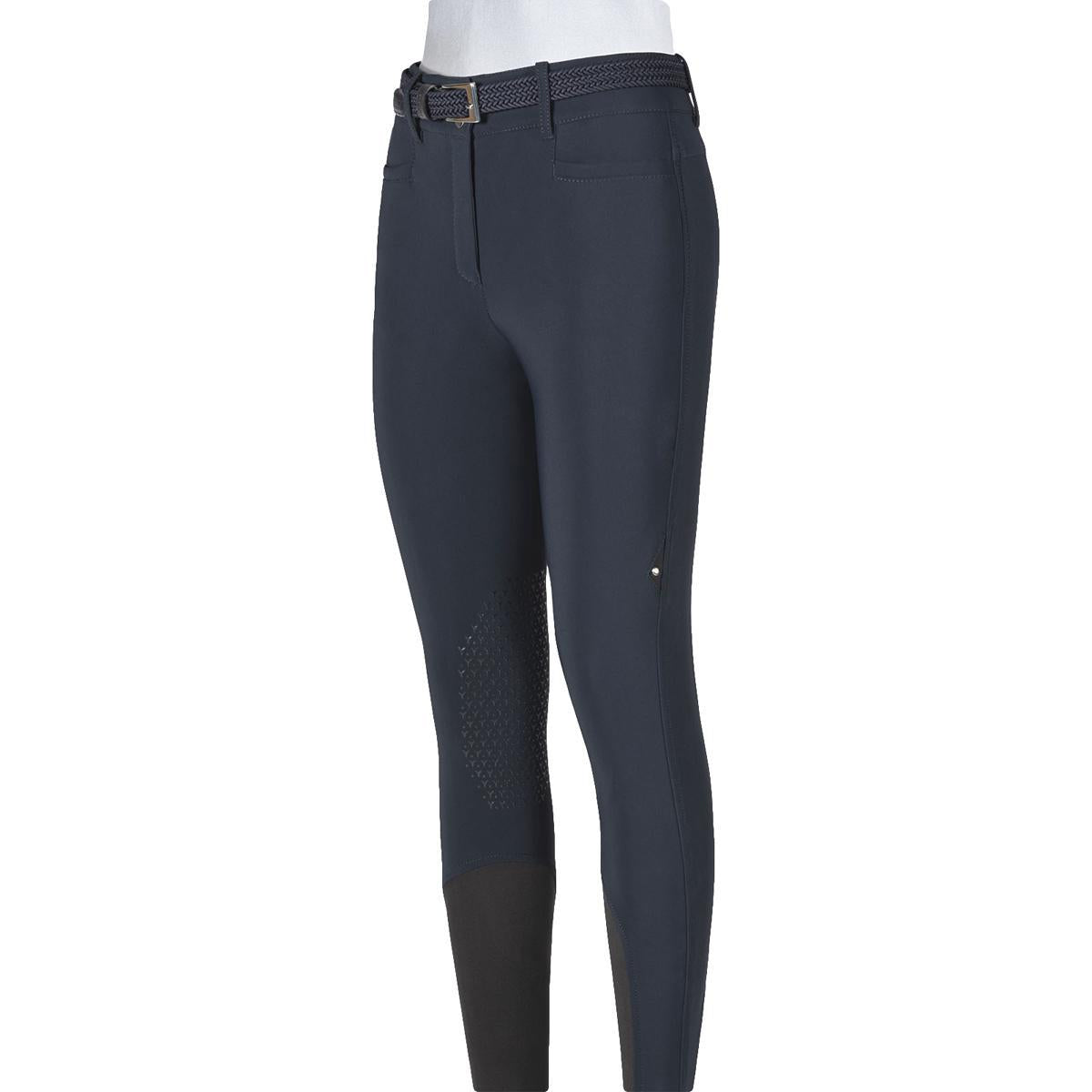 Equiline Women's Ernaek B Move High Waist Knee Grip Breeches - Equestrian Riding Pants for Horseback Riding & Training