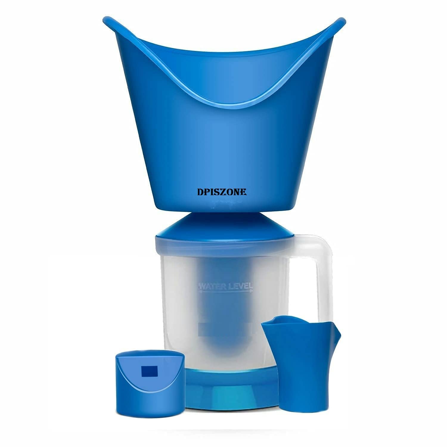 DPISZONE 3-in-1 Steam Vaporizer for Cold & Cough Relief - Personal Nose Steamer, Facial Inhaler & Nasal Decongestor Machine with 1.25m Cord (Blue) - Perfect for Home Use, Travel & Allergy Season