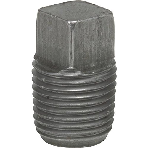 2 Inch MPT Black Malleable Iron Plug - Heavy Duty Pipe Fitting for Plumbing, HVAC, and Industrial Applications