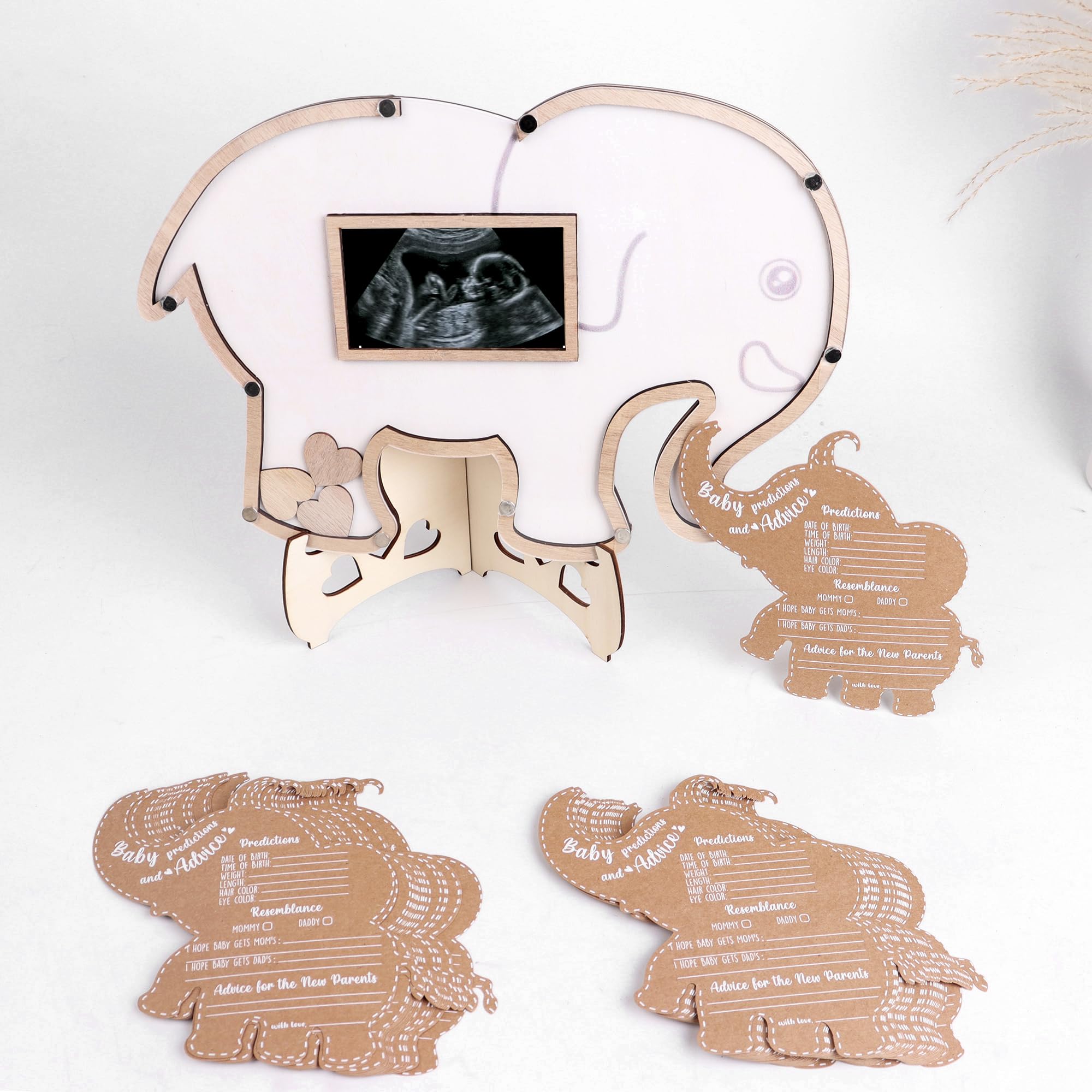 **Baby Shower Games & Advice Cards for Parents to Be - Elephant Safari Jungle Theme - Set of 50 - Perfect for Baby Showers, Gender Reveals & Nursery Decor**