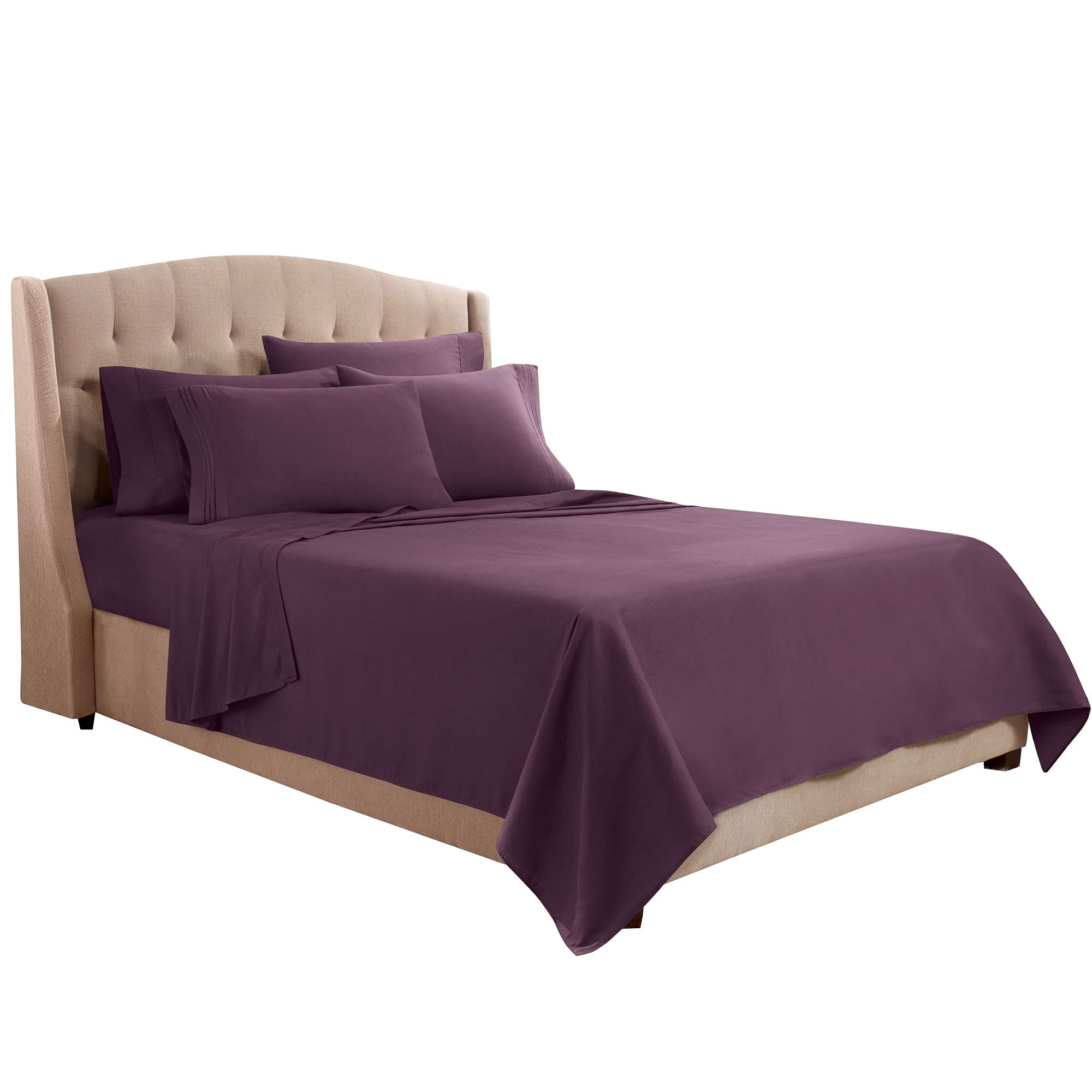 Premium 800TC Cotton Sheet Set - Full Size 6pc for Deep Pocket Mattress - Bedroom Luxury