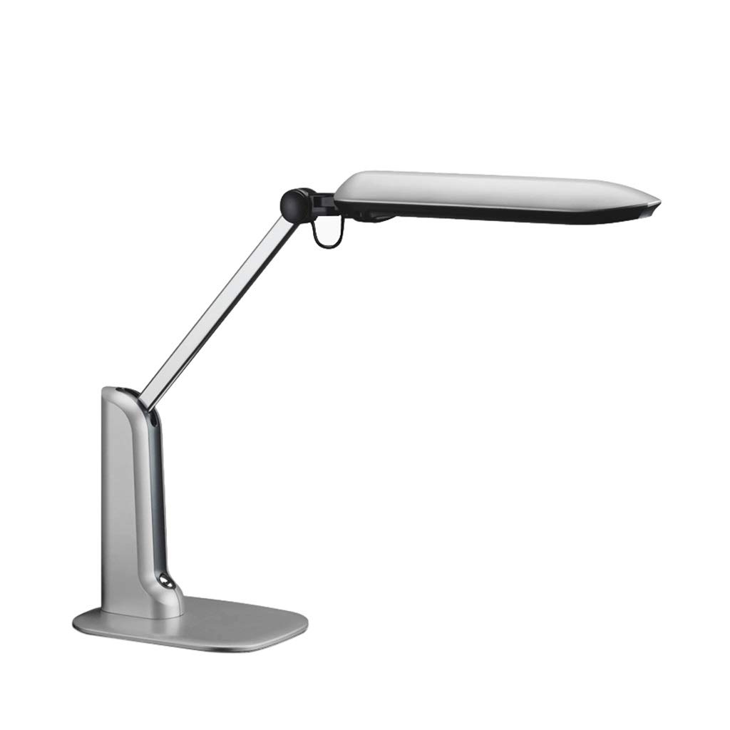 TOMYEUS Silver LED Desk Lamp with Touch Control - Eye-Caring Study Light for Reading, Night Light for Bedroom & Dorm Room - Perfect for Office, College, and Home Workspace