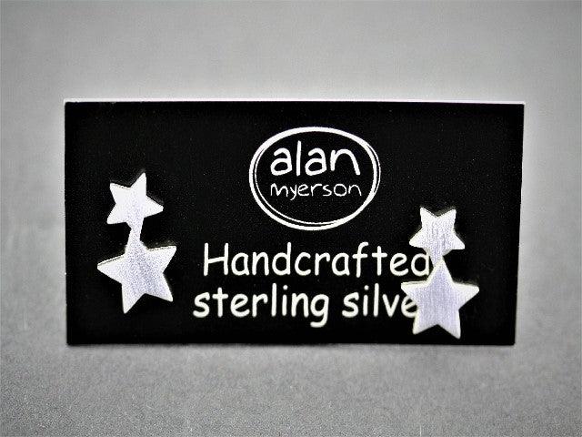 2-Pack Sterling Silver Star Stud Earrings for Women - Hypoallergenic & Tarnish-Resistant - Perfect for Everyday Wear, Parties & Gifts