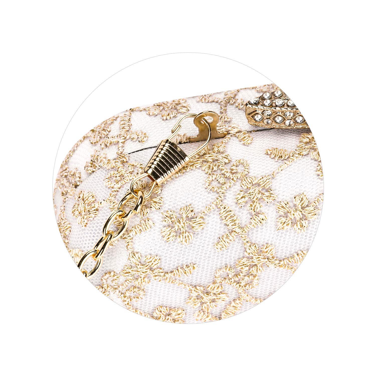 Elegant Lace Satin Wedding Clutch Purse for Women - Perfect for Bridal, Evening Parties & Formal Events