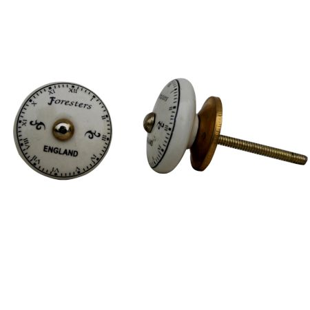 Vintage Foresters England Clock Knob - Antique Brass Replacement for Mantel & Grandfather Clocks - Perfect for Home Décor & Clock Restoration Projects