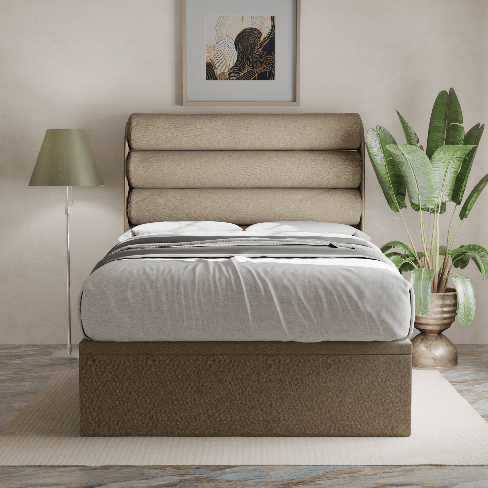 Gobbee Waterproof Fabric Storage Bed with Underbed Drawers - Perfect for Small Spaces, Dorm Rooms & Guest Bedrooms