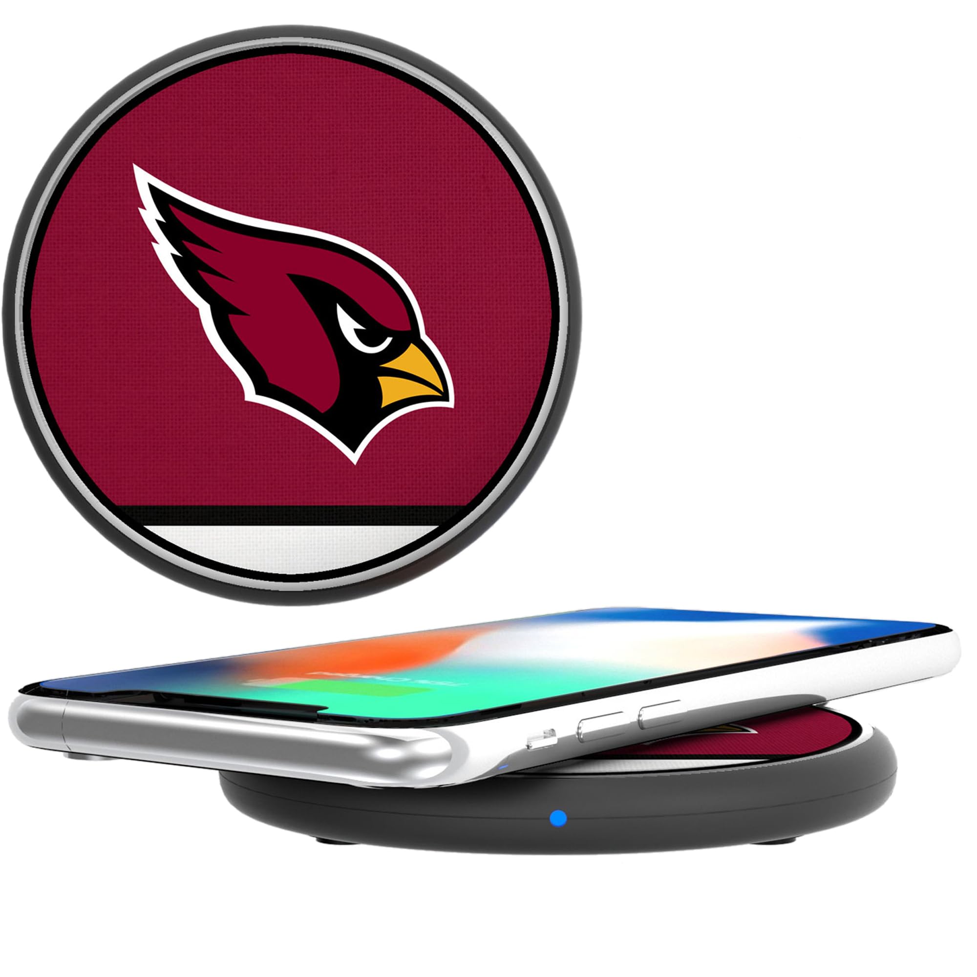 Arizona Cardinals NFL Wireless Phone Charger - Fast Qi-Certified Charging Pad for iPhone & Android - Perfect for Home, Office & Game Day