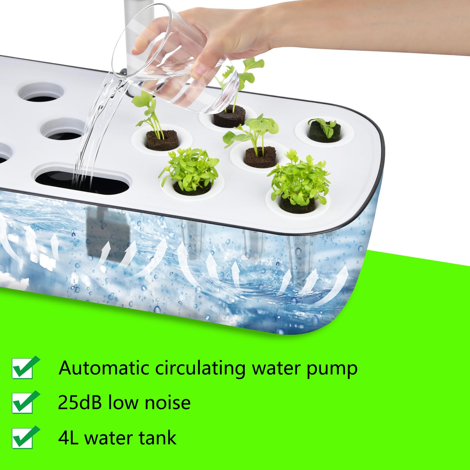 12-Pod Hydroponic Growing System with LED Grow Light & Auto Timer - Indoor Herb Garden Kit for Home Kitchen, Height Adjustable - Perfect for Fresh Basil, Mint, Rosemary & Organic Vegetables Year-Round (Ideal for Small Spaces, Apartments & Urban Gardening)