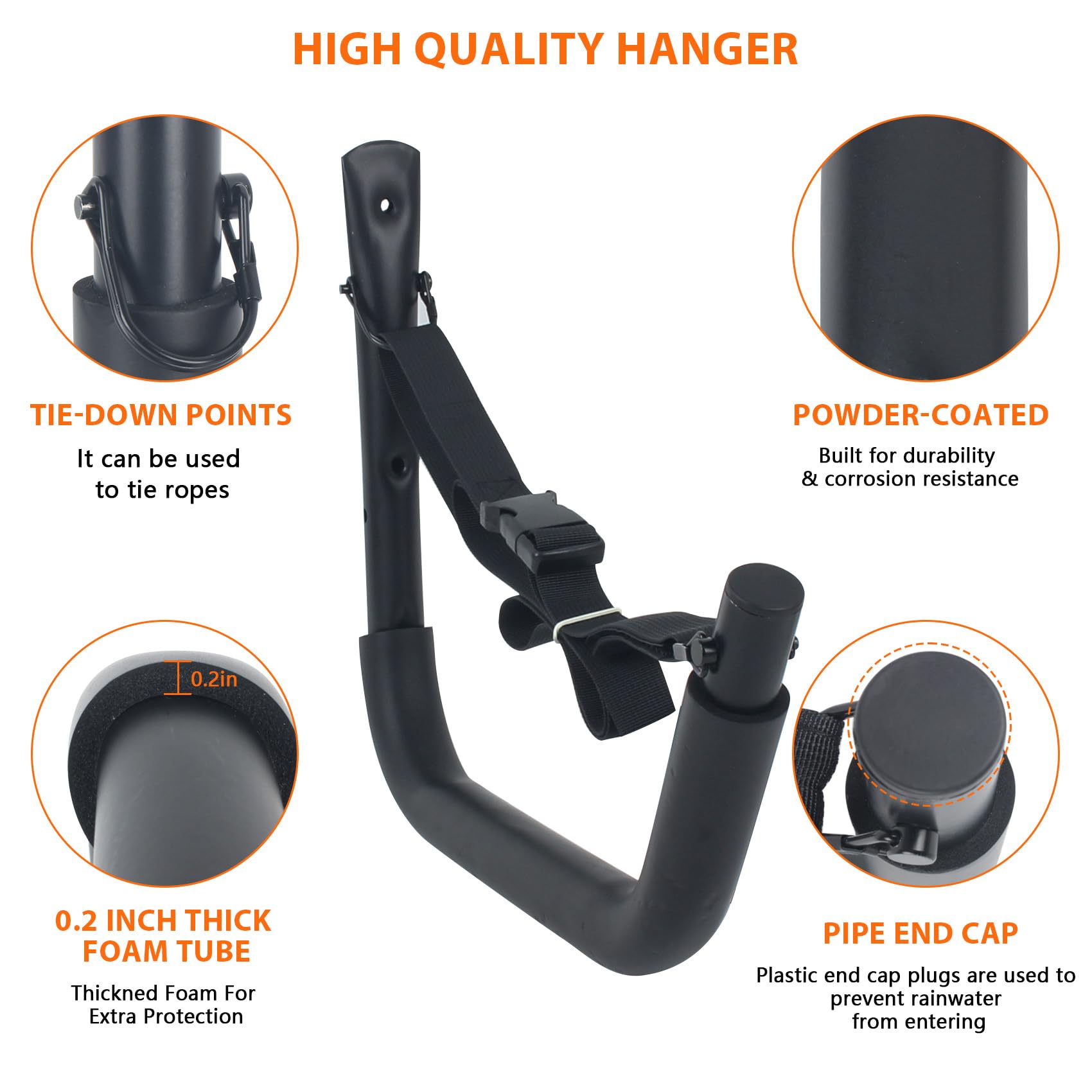 **Heavy Duty Kayak Wall Mount Storage Rack - 4 Pack with Straps, 100 LB Capacity - Perfect for Garage, Paddle Boards, Surfboards, Bikes, Ladders, SUP & Snowboards (Ideal for Outdoor Gear Organization & Space Saving)**