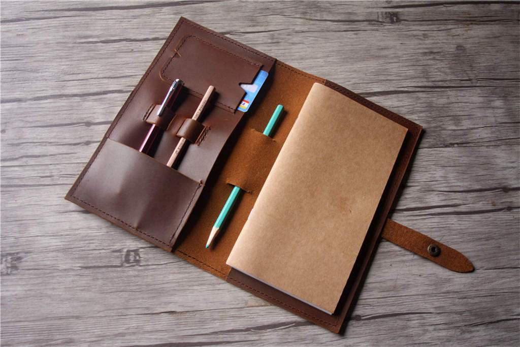 Rustic Leather Travelers Notebook Cover - Handmade Genuine Leather Journal Cover for Bullet Journaling, Travel Diary & Note Taking - Perfect for Writers, Students & Travel Enthusiasts
