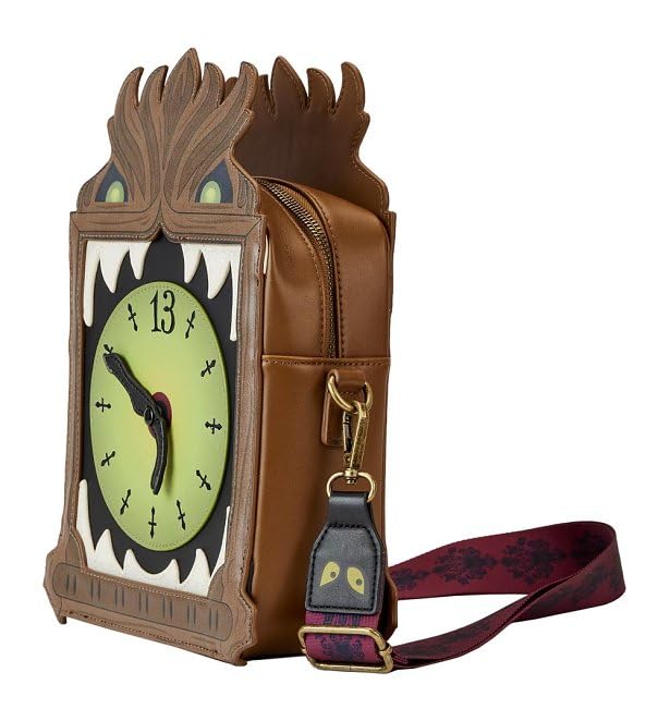 Disney Haunted Mansion Clock Crossbody Bag - Loungefly Exclusive Gothic Purse for Women | Perfect for Halloween, Cosplay, and Disney Park Outings