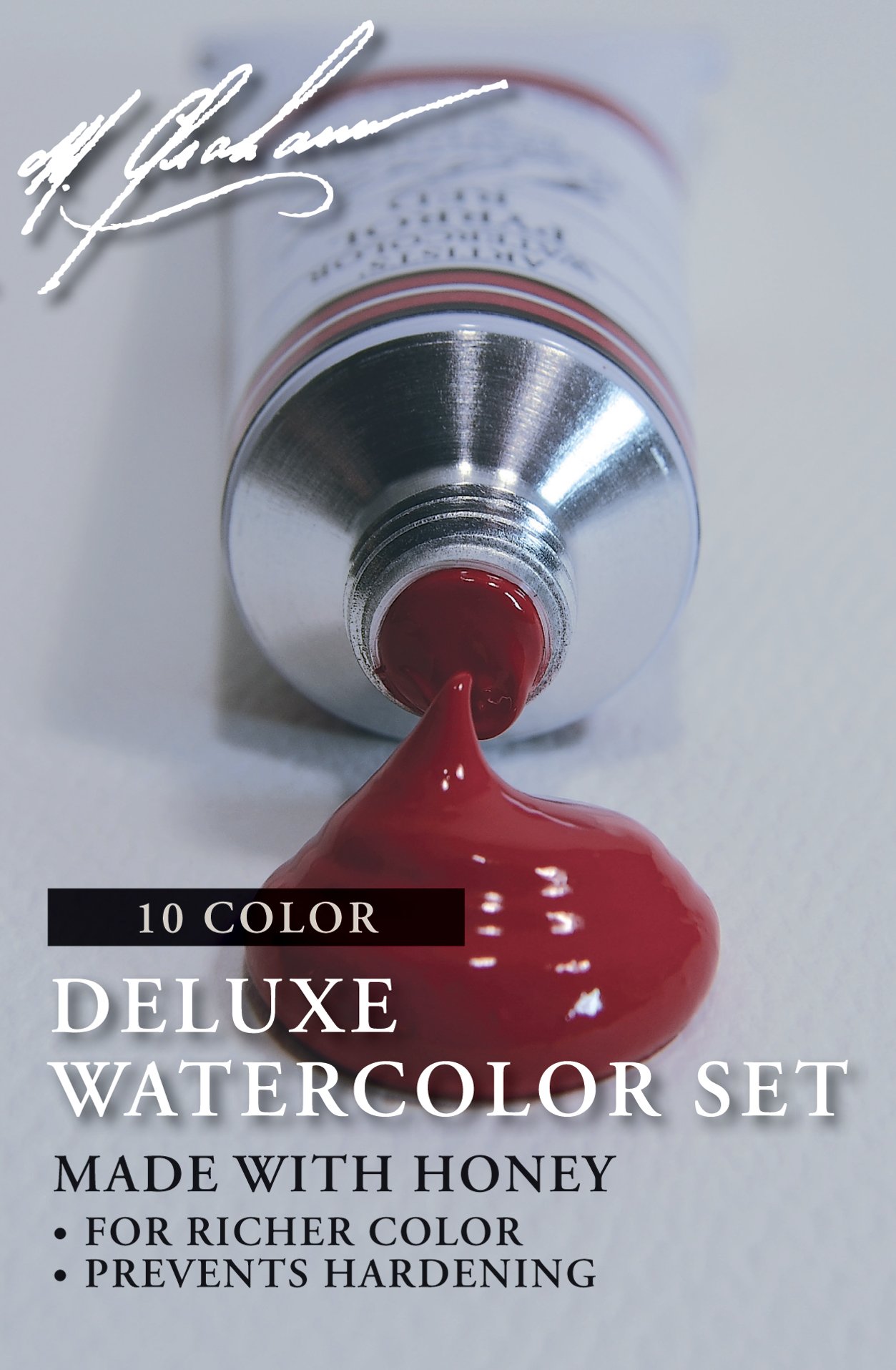 M. Graham & Co. GRM-33-10SET Professional 10-Color Watercolor Paint Set - Half-Ounce Tubes for Artists & Beginners - Perfect for Studio Painting, Outdoor Sketching & Art Classes