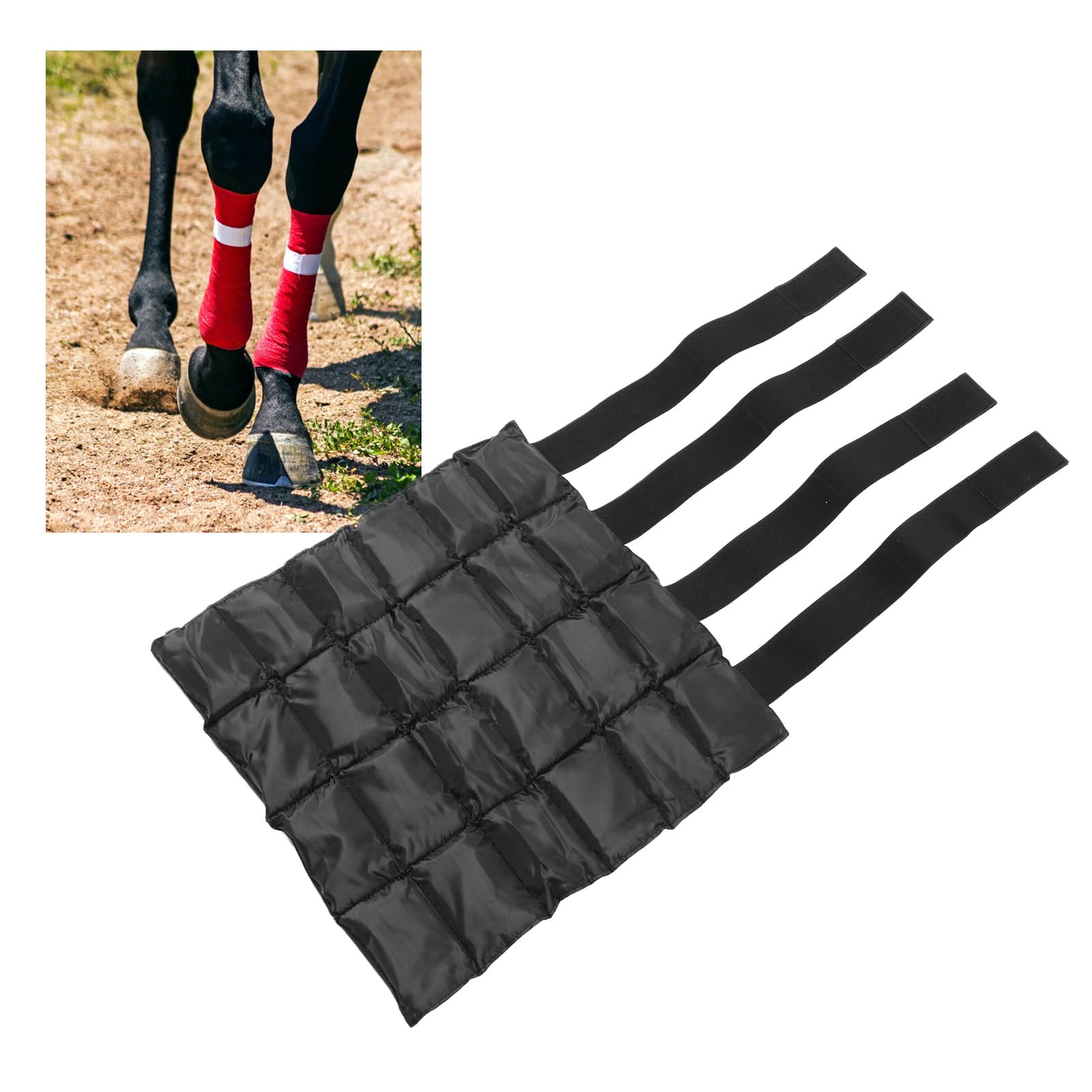 **Ice Boot for Horses - Cooling & Comfortable Therapy Wrap for Knee, Hock, Ankle & Hooves Injury - Hot & Cold Therapy Leg Wraps with Full Coverage - Perfect for Post-Workout Recovery & Injury Relief**
