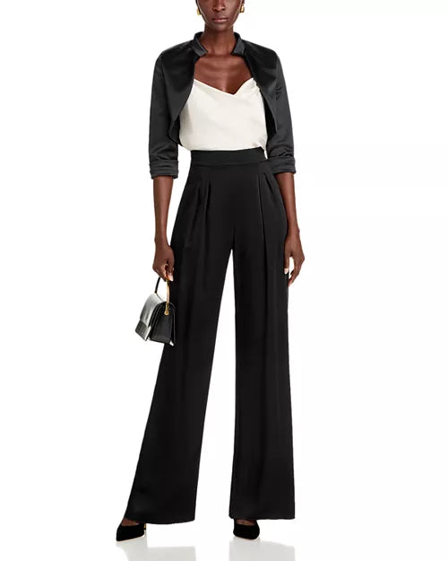 Amatista Satin Jacket for Women - Elegant Black Blazer for Office, Party & Evening Wear - Formal & Casual Outerwear
