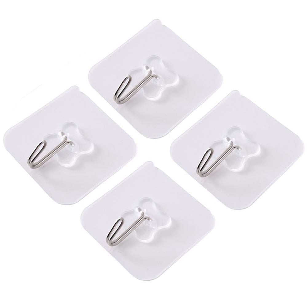 8-Pack Heavy Duty Self-Adhesive Wall Hooks for Bathroom, Kitchen & Entryway - No Drill Towel Hooks, Coat Hooks with Strong Suction Cups - Perfect for Hanging Robes, Keys, Hats & Home Organization