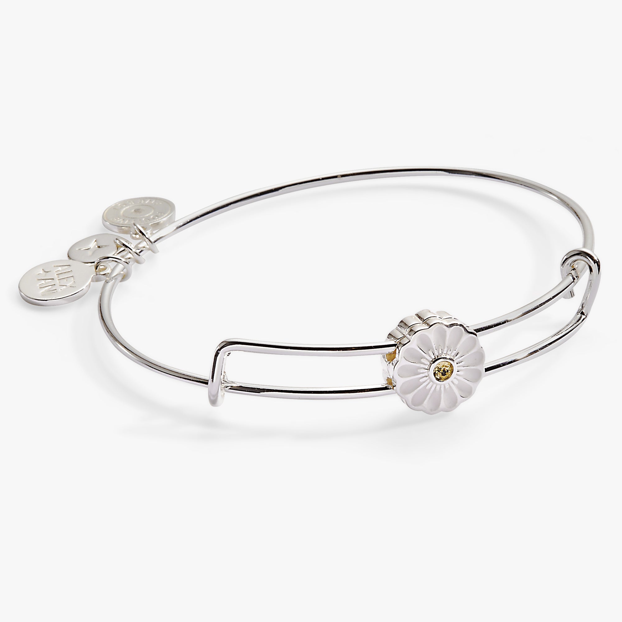 Daisy Slider Bangle Bracelet for Women - Adjustable Floral Charm Cuff - Perfect for Casual Wear, Boho Style & Everyday Fashion Accessories