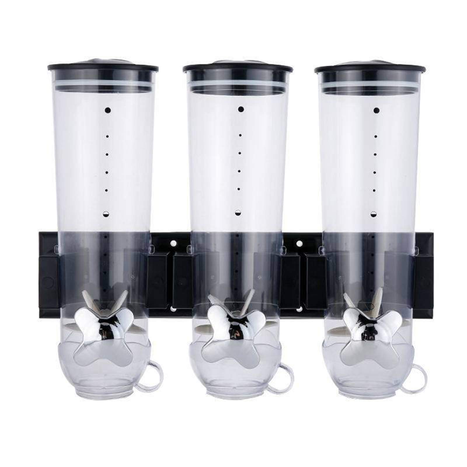 Large Transparent Wall-Mounted Grain Storage Container - Airtight Multi-Grain Dispenser for Rice, Beans, Oatmeal & Cereals | Perfect for Kitchen Pantry Organization & Bulk Food Storage