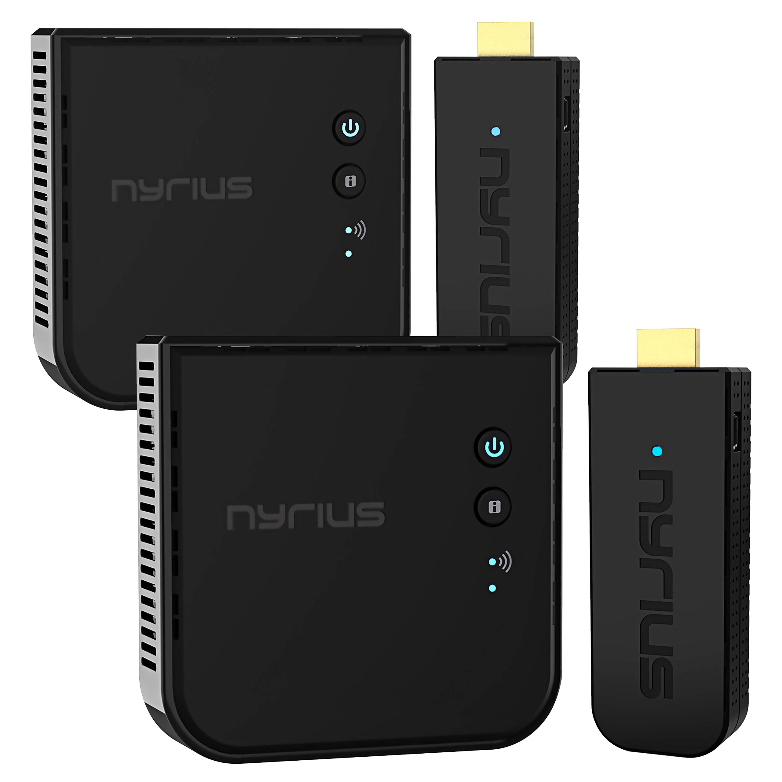 Aries Pro+ Wireless HDMI Transmitter & Receiver - 1080p Full HD Video Streaming up to 165ft - Compatible with Laptop, PC, Cable Box, Game Console, DSLR Camera to TV/Projector - 2 Pack - Perfect for Home Theater, Gaming, Presentations & Live Events