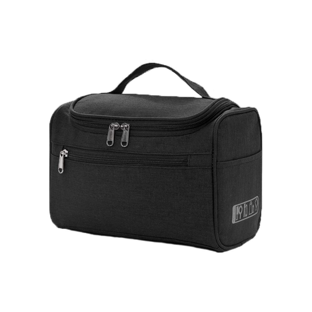 Homthumb Large Water-resistant Hanging Toiletry Bag for Travel - Cosmetic & Makeup Organizer for Women & Men - Perfect for Bathroom, Shower & Gym Use - Black