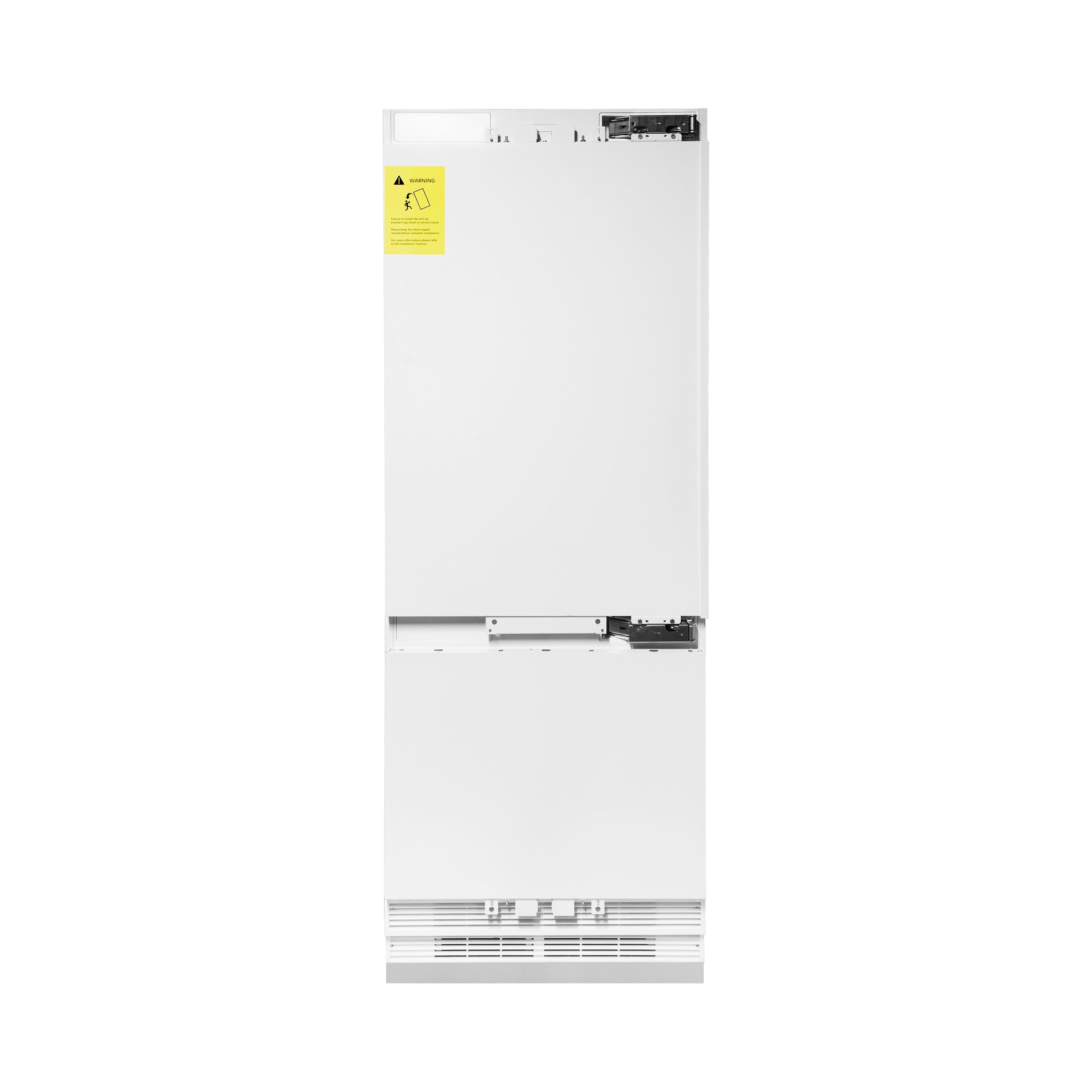 ZLINE Autograph Edition 30 Inch Panel Ready Built-In Bottom Freezer Refrigerator - 16.1 cu ft Capacity with Water Dispenser & Ice Maker - Champagne Bronze Finish (RBIVZ 30 CB) - Perfect for Modern Kitchens, Open Concept Homes & Luxury Appliances Collection
